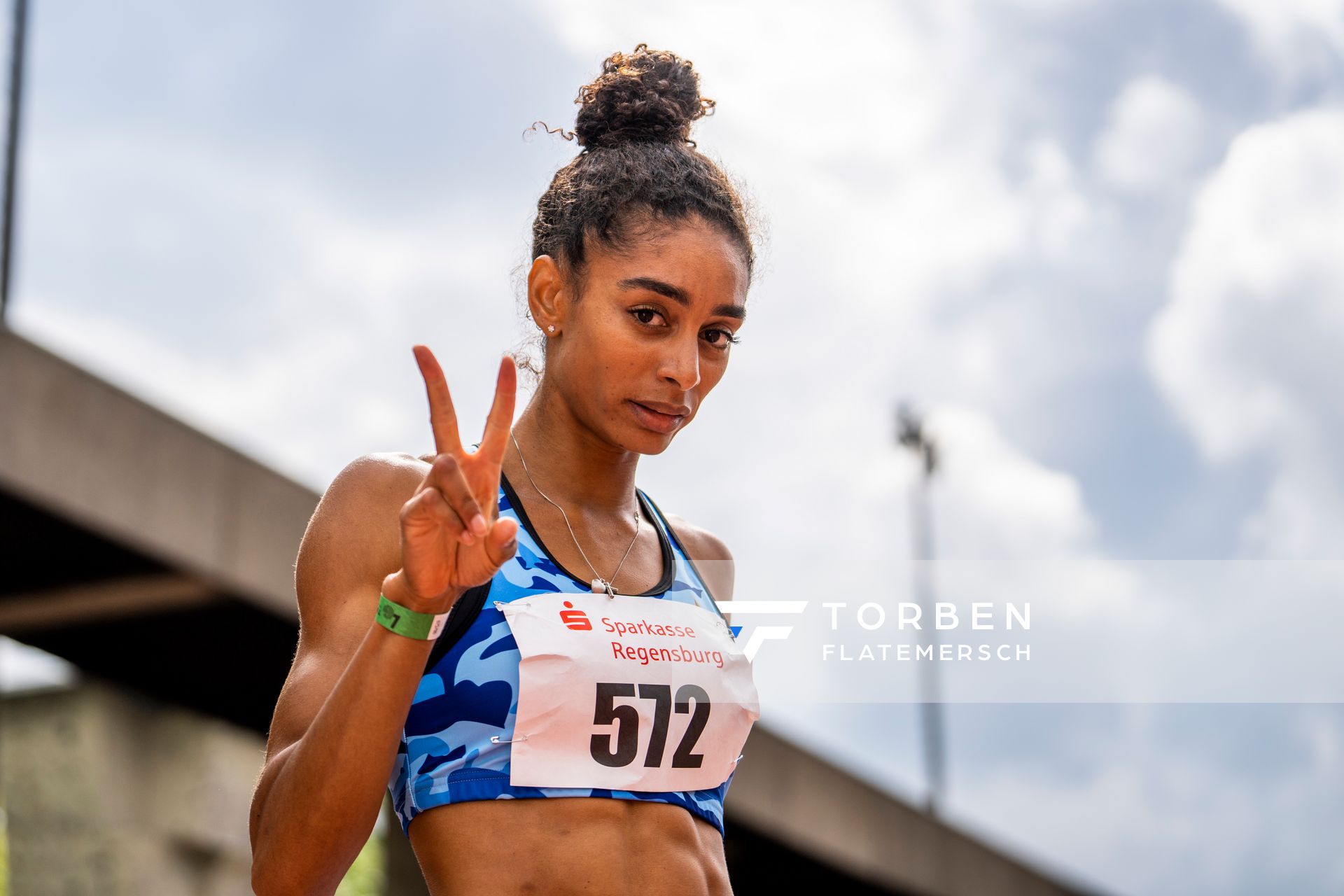 Maria Benedicta Chigbolu (ITA) ueber 400m am 04.06.2022 waehrend der Sparkassen Gala in Regensburg